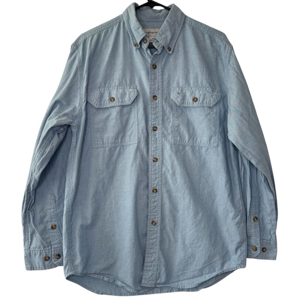 |EUC| CARHARTT Long Sleeve Button Down Chambray Shirt